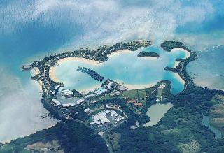 View of the Marriott Momi Bay in Fiji from a Qantas flight.

#marriottmomibay #marriott #marriottbonvoy