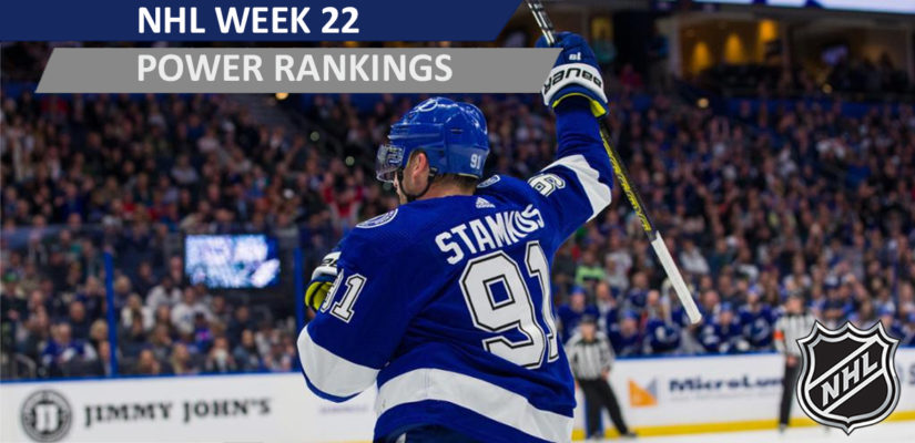 NHL Power Rankings Week 22 - Steven Stamkos, Tampa Bay Lightning